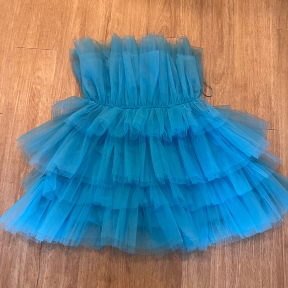NWOT ‘Never Tulle Much’ Tulle Minidress - Size M/ Aqua - Picture 2 of 6